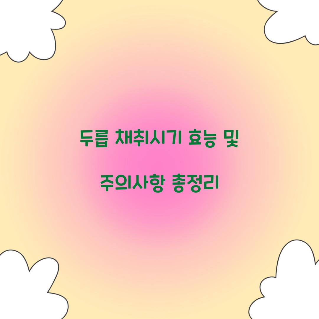 두릅 채취시기 효능