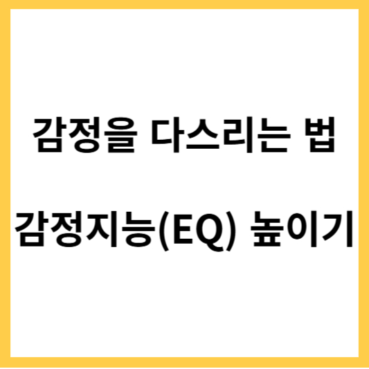 감정을 다스리는 법