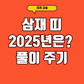 2025년 삼제띠 들삼재 눌삼재 날삼재에 대한 정보_25