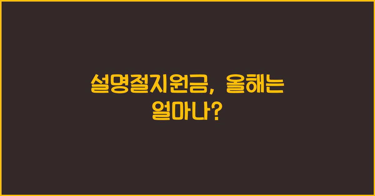 설명절지원금