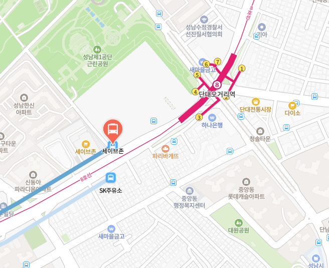 5100번 버스 노선도