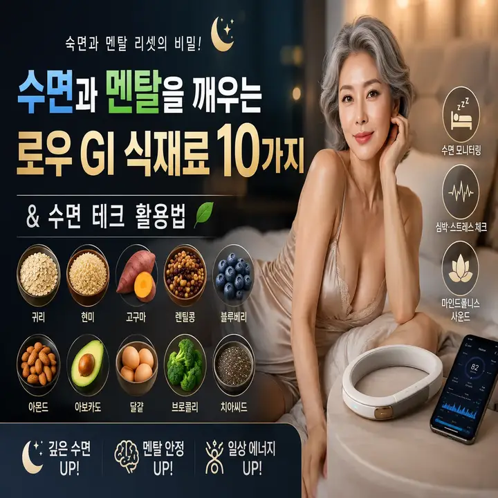 로우 GI 식재료 10가지와 수면 테크 활용법