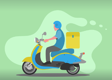 배달 라이더 이미지