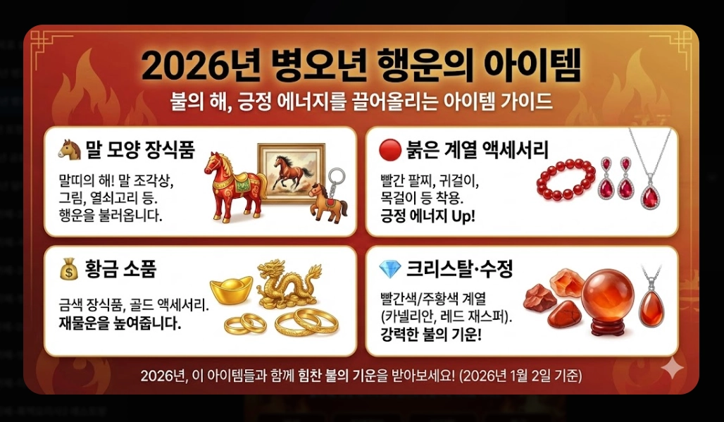 2026년 병오년 새해 운세 완벽 정리