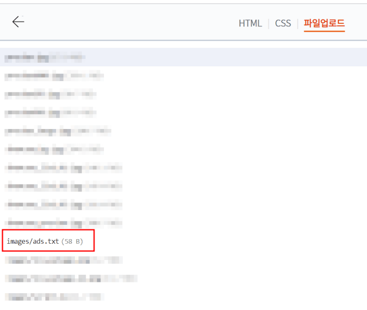 ads.txt 파일 업로드 확인