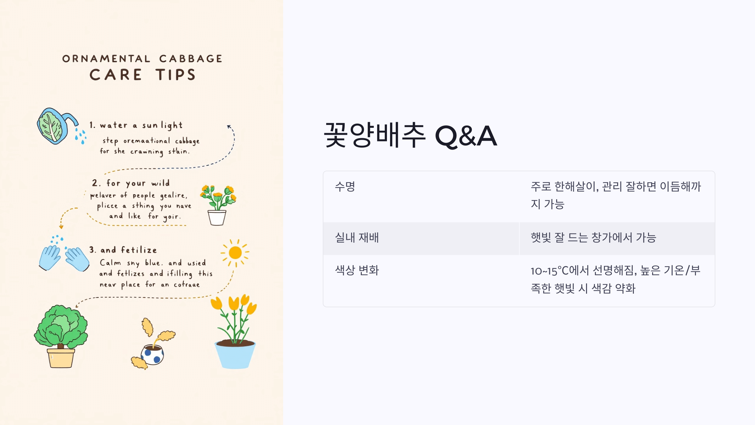 꽃양배추 사진입니다.