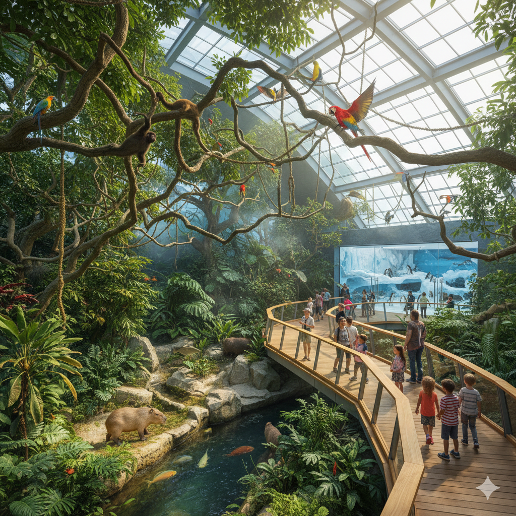 다양한 생물을 관람할수있는 몬트리올 바이오돔