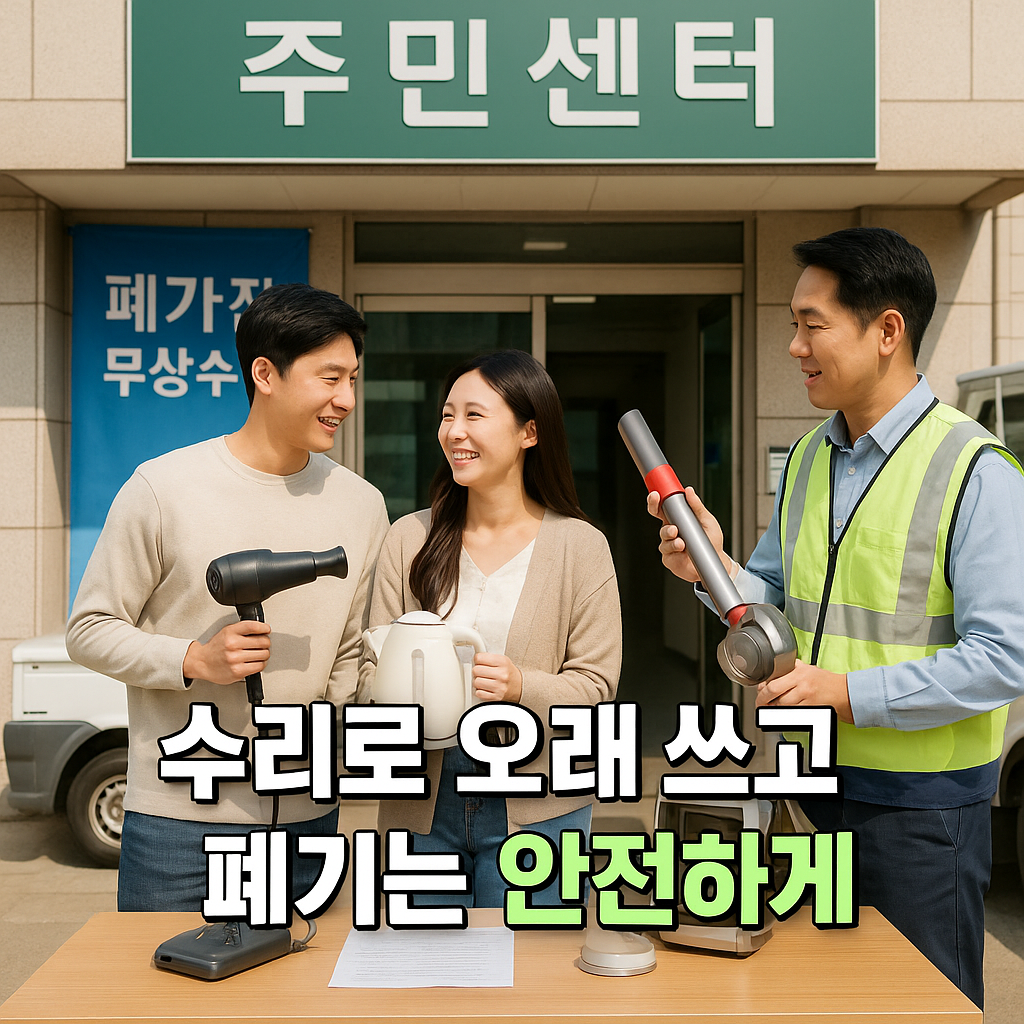 수리로 오래 쓰고, 폐기는 안전하게