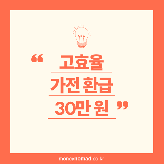 고효율 가전 환급 30만원