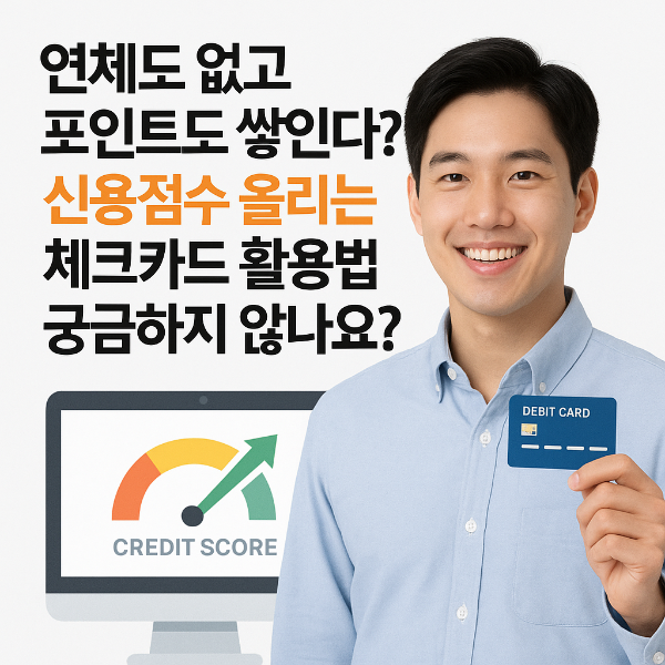 연체도 없고 포인트도 쌓인다? 신용점수 올리는 체크카드 활용법 궁금하지 않나요?