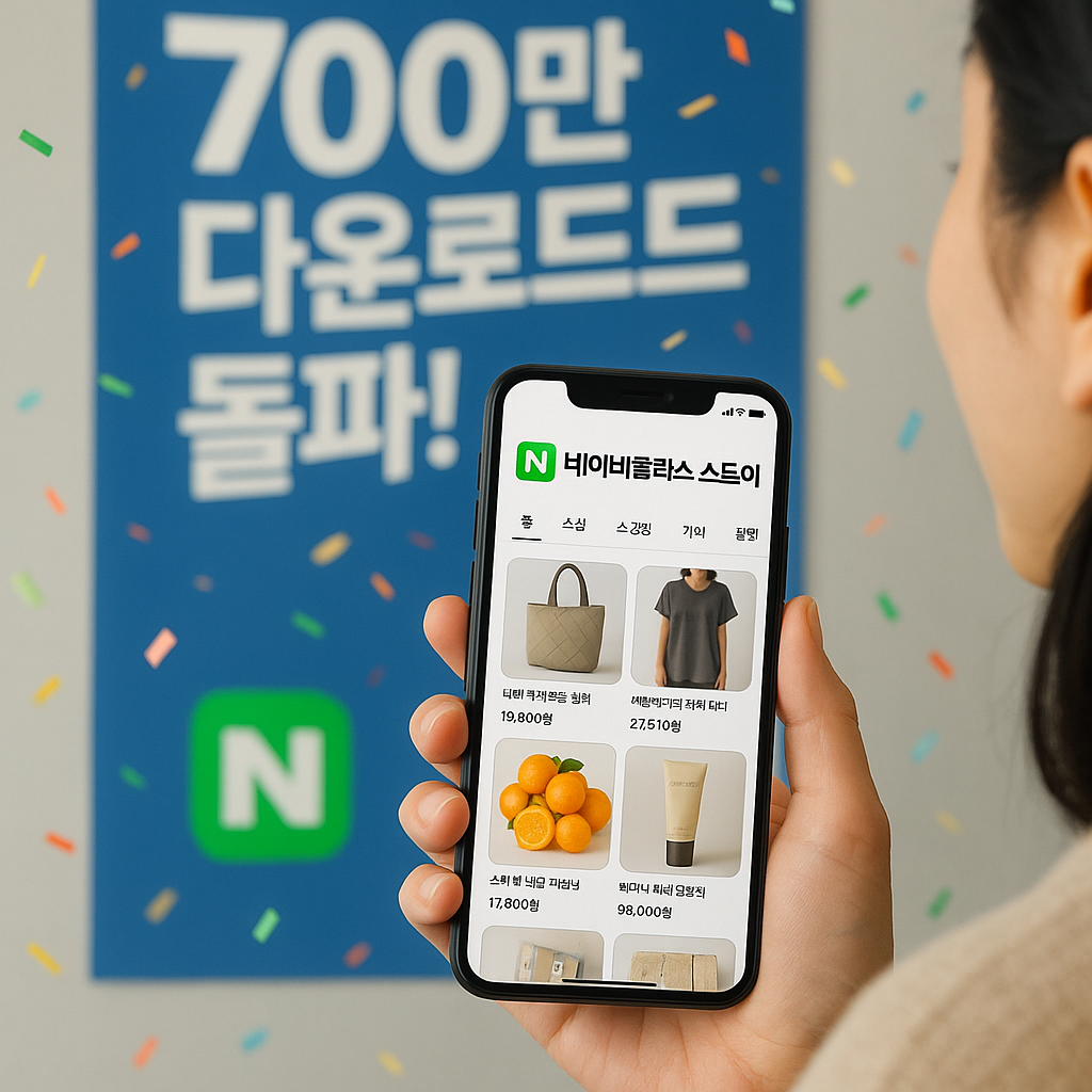 네이버플러스 스토어 700만 다운로드