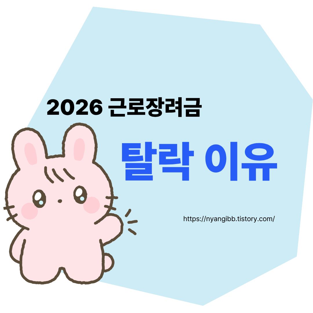 2026 근로장려금 탈락 이유 관련 사진
