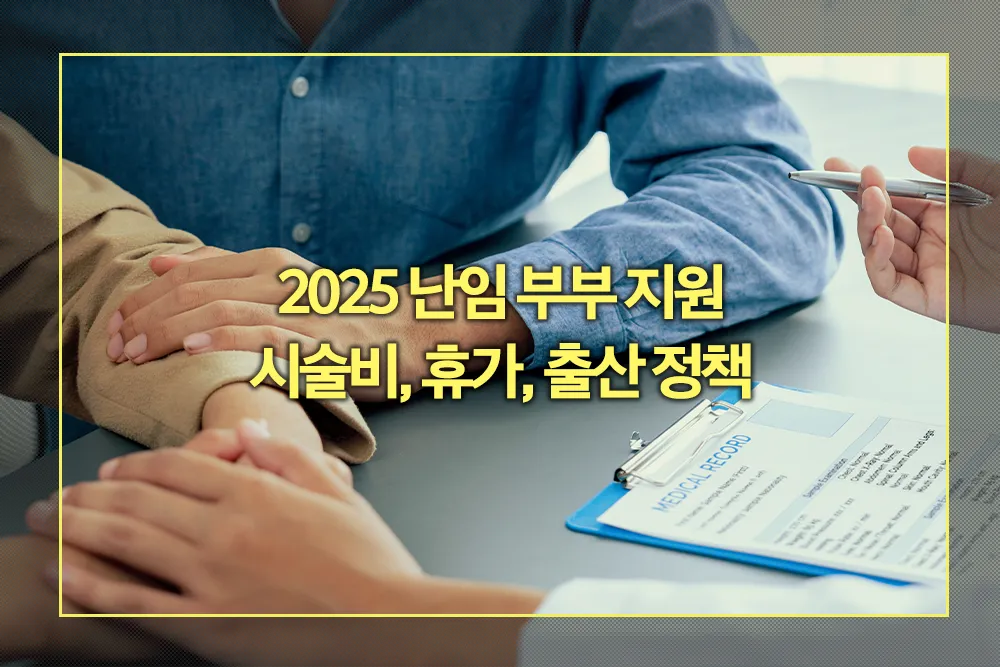 2025 난임 부부 지원 시술비, 휴가, 출산 정책