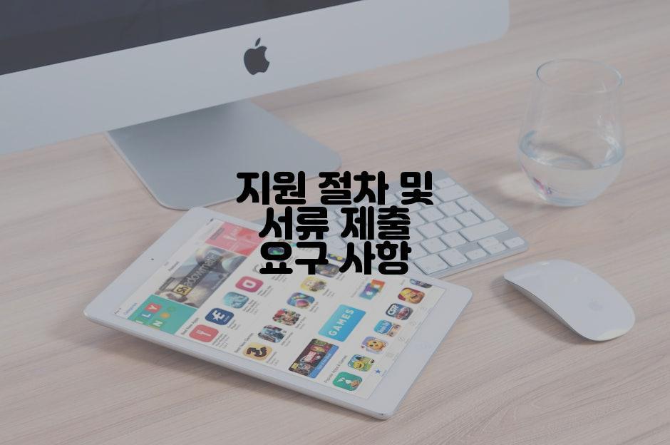 지원 절차 및 서류 제출 요구 사항