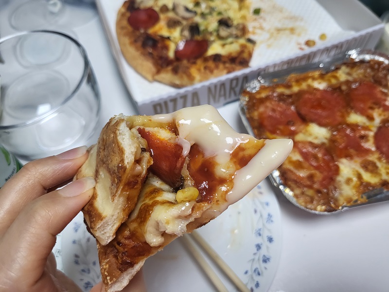 피자나라치킨공주 콤비네이션피자M 리얼갈릭디핑소스