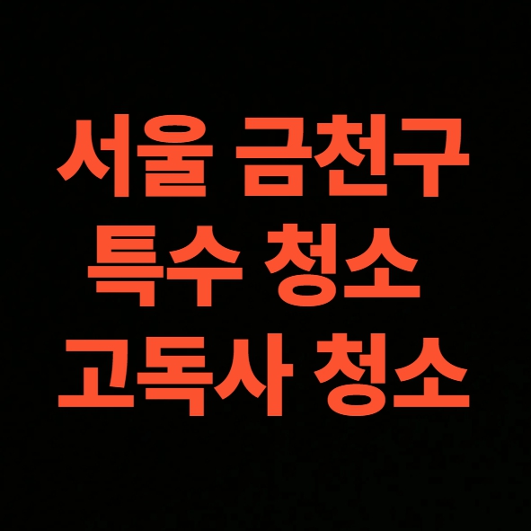 서울시 금천구 유품정리 업체 후기 고독사 청소비용