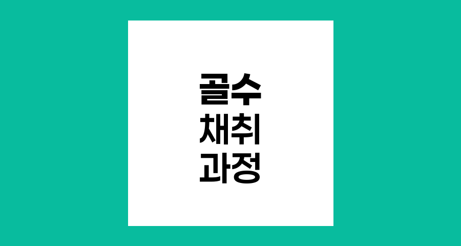 골수 채취 과정과 회복 안내