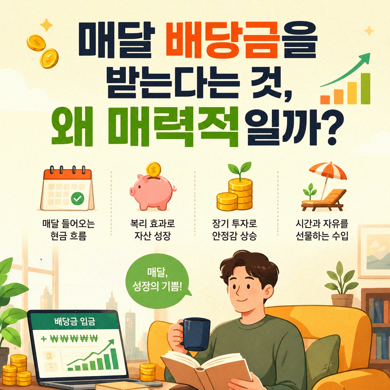 배당금을 매달 받는 포트폴리오, 현실적으로 가능할까?