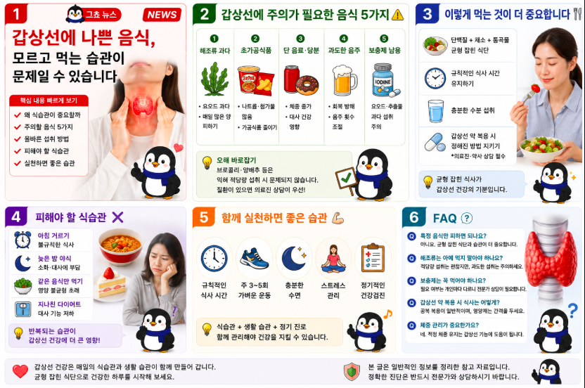 갑상선에 나쁜 음식 그쵸이야기