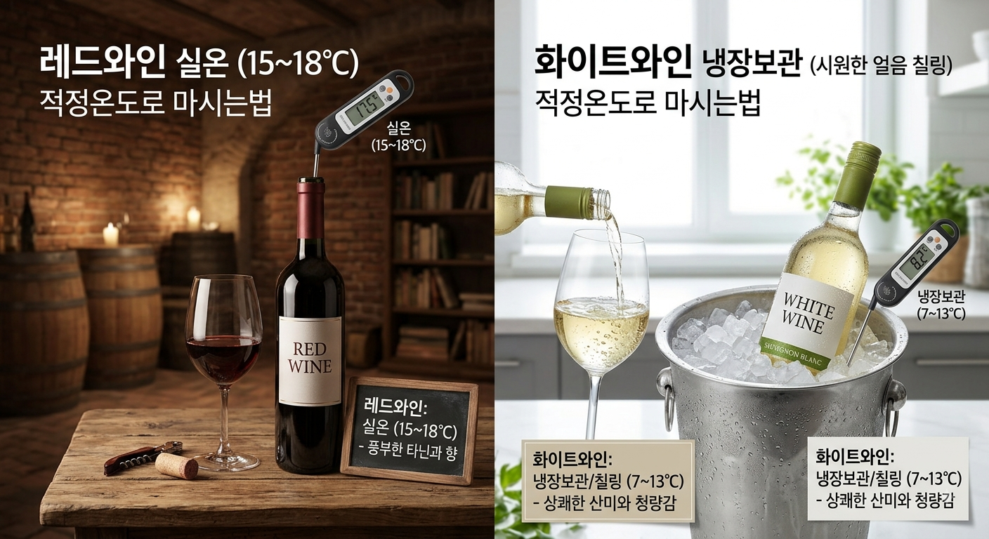 레드와인, 화이트와인 마시기좋은 방법에 대한 이미지