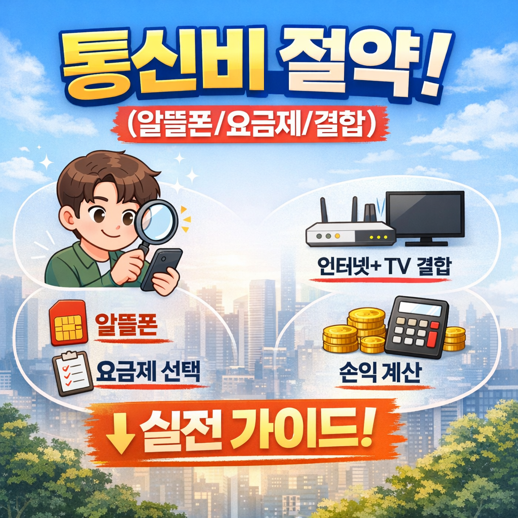 통신비 절약(알뜰폰/요금제/결합) 실전 가이드