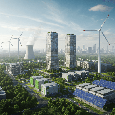 미래의 친환경 에너지 도시