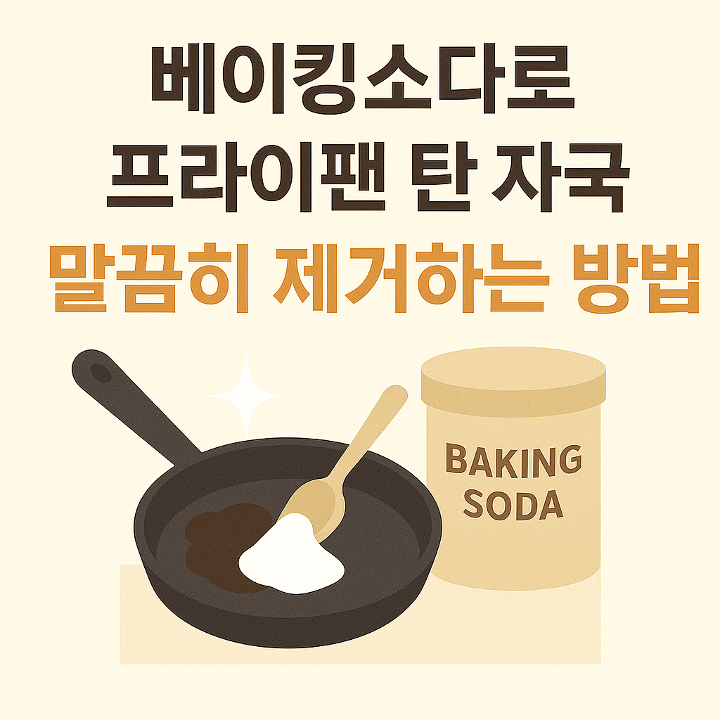 베이킹소다로 프라이팬 탄 자국 말끔히 제거하는 방법