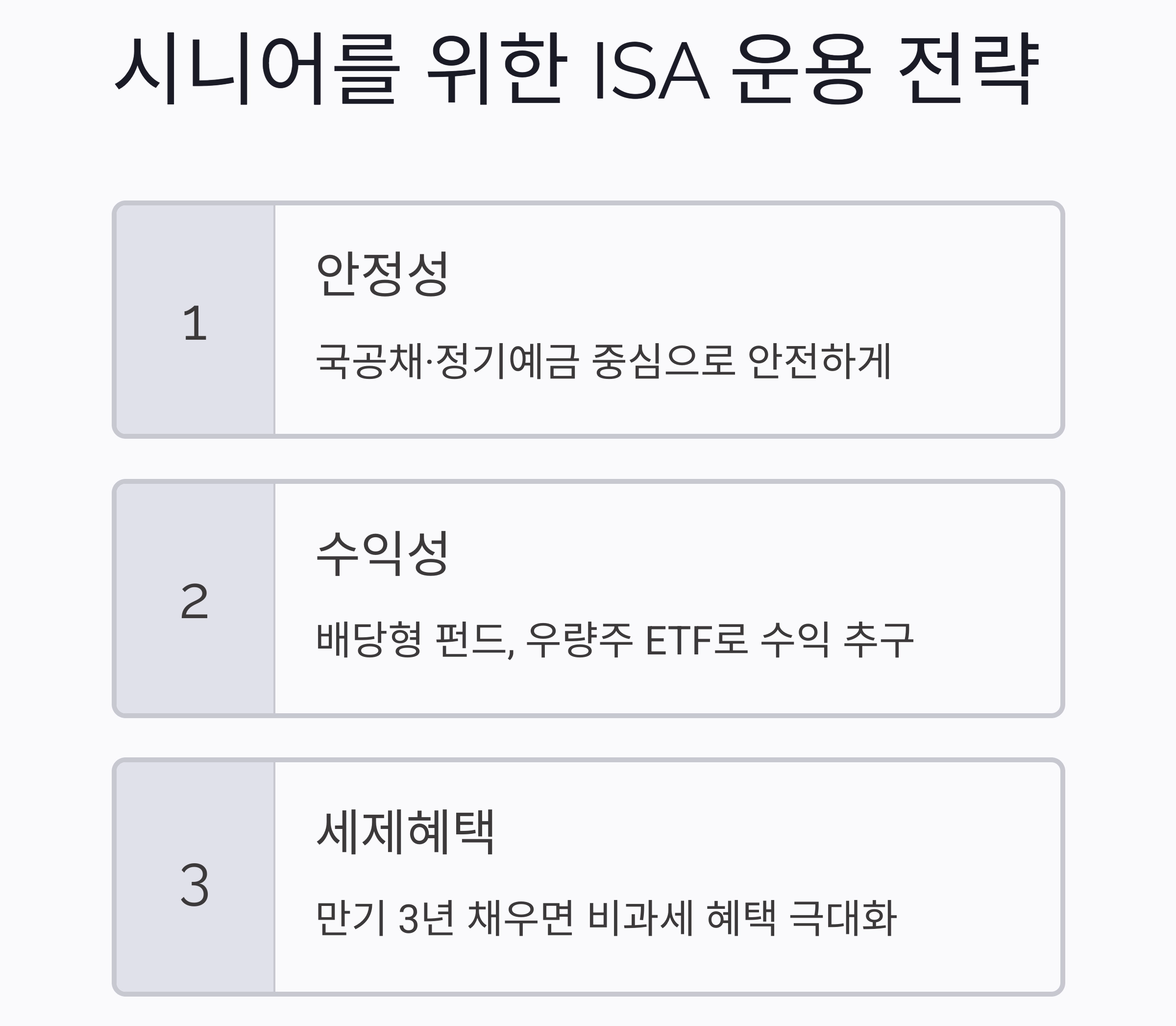 65세 이상을 위한 ISA 계좌 혜택 총정리