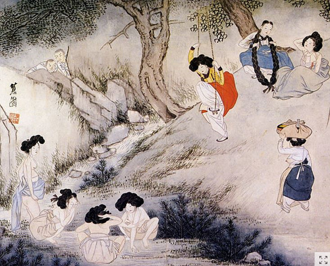 신윤복필 풍속도 화첩/단오풍정