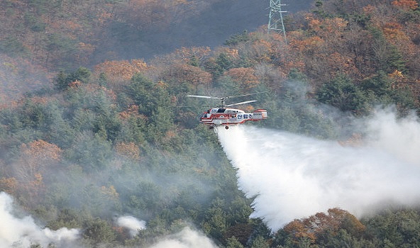 노원구 상계동 수락산 산불 발생