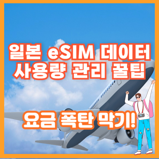 일본 eSIM 데이터 사용량 관리 꿀팁 – 요금 폭탄 막기!