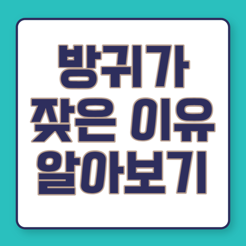 방귀가 잦은 이유