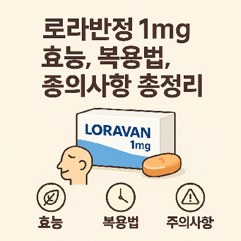로라반정1mg 효능, 복용법, 주의사항 총정리
