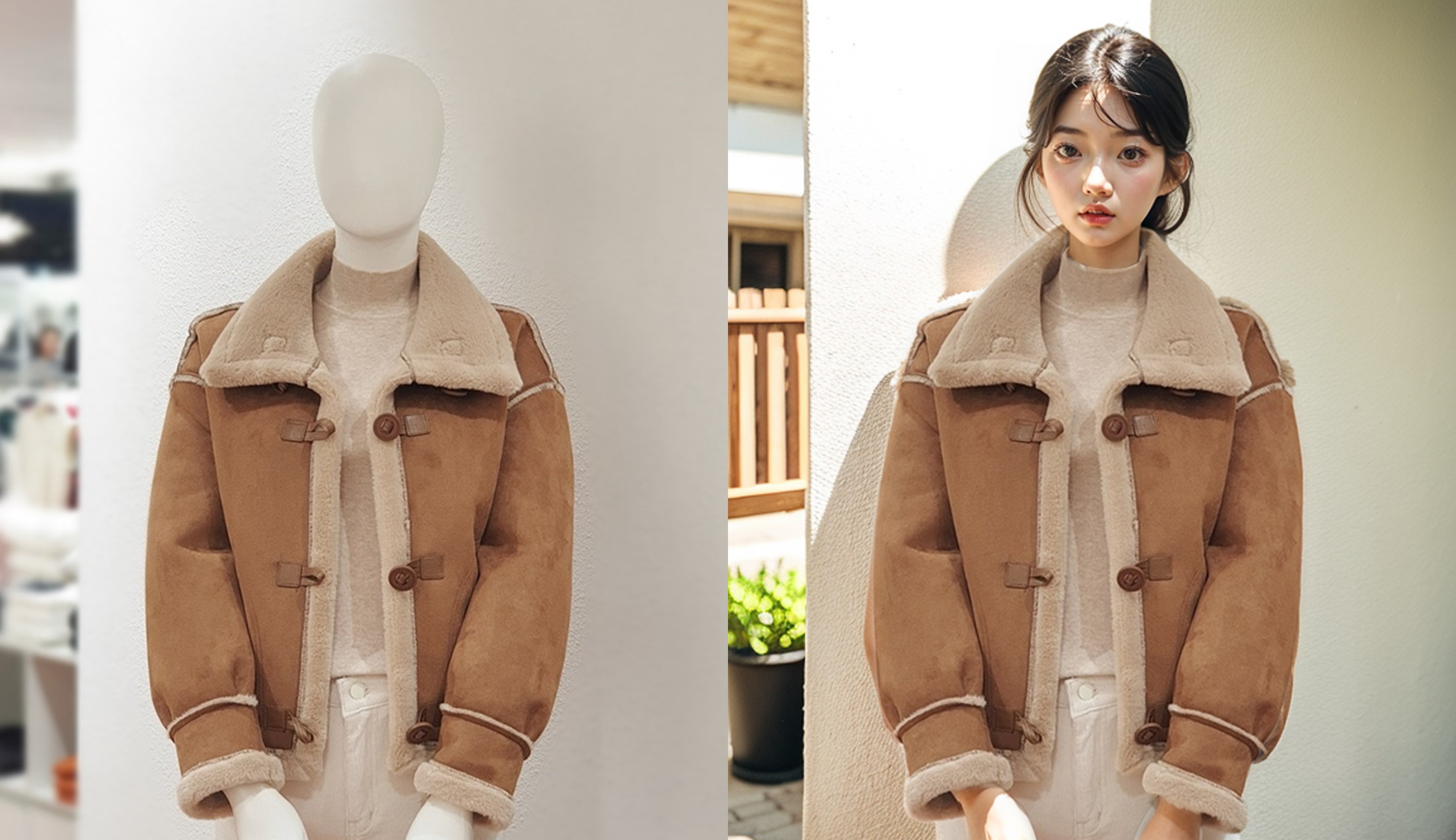 마네킹을 사람 모델로 바꾸기