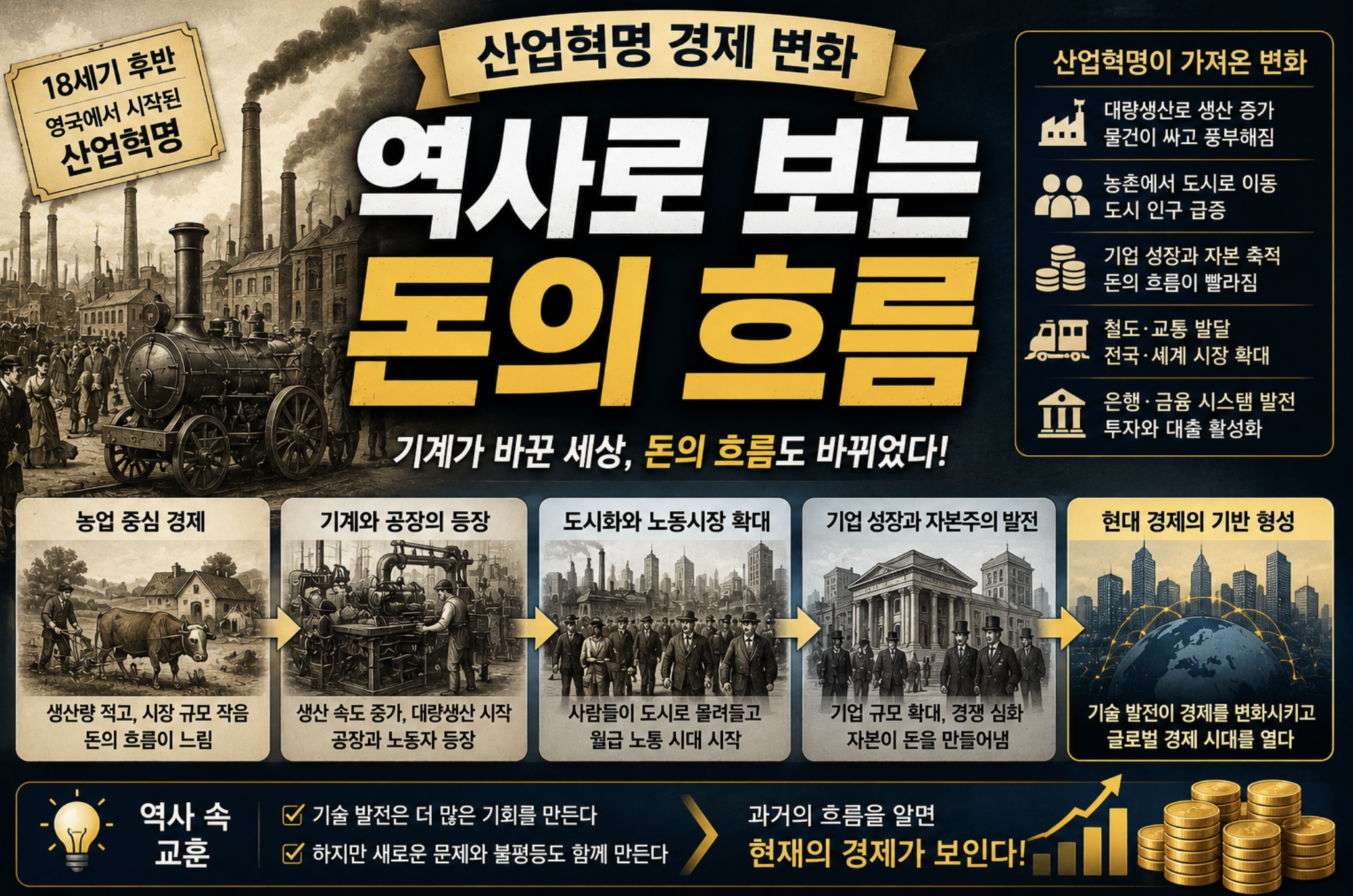 산업혁명 경제 변화 역사로 보는 돈의 흐름