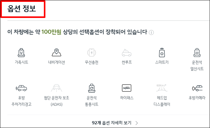 옵션정보