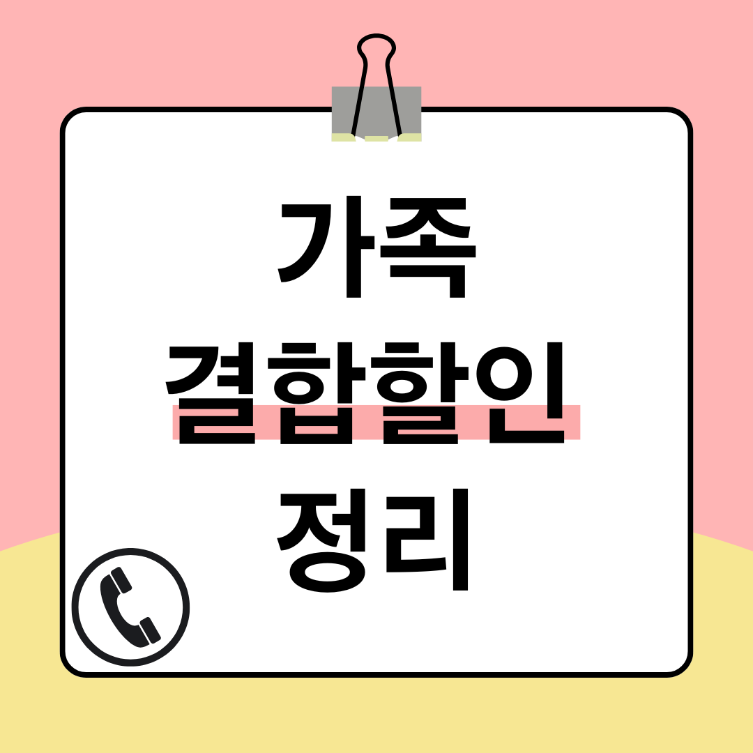 가족 결합 할인 정리