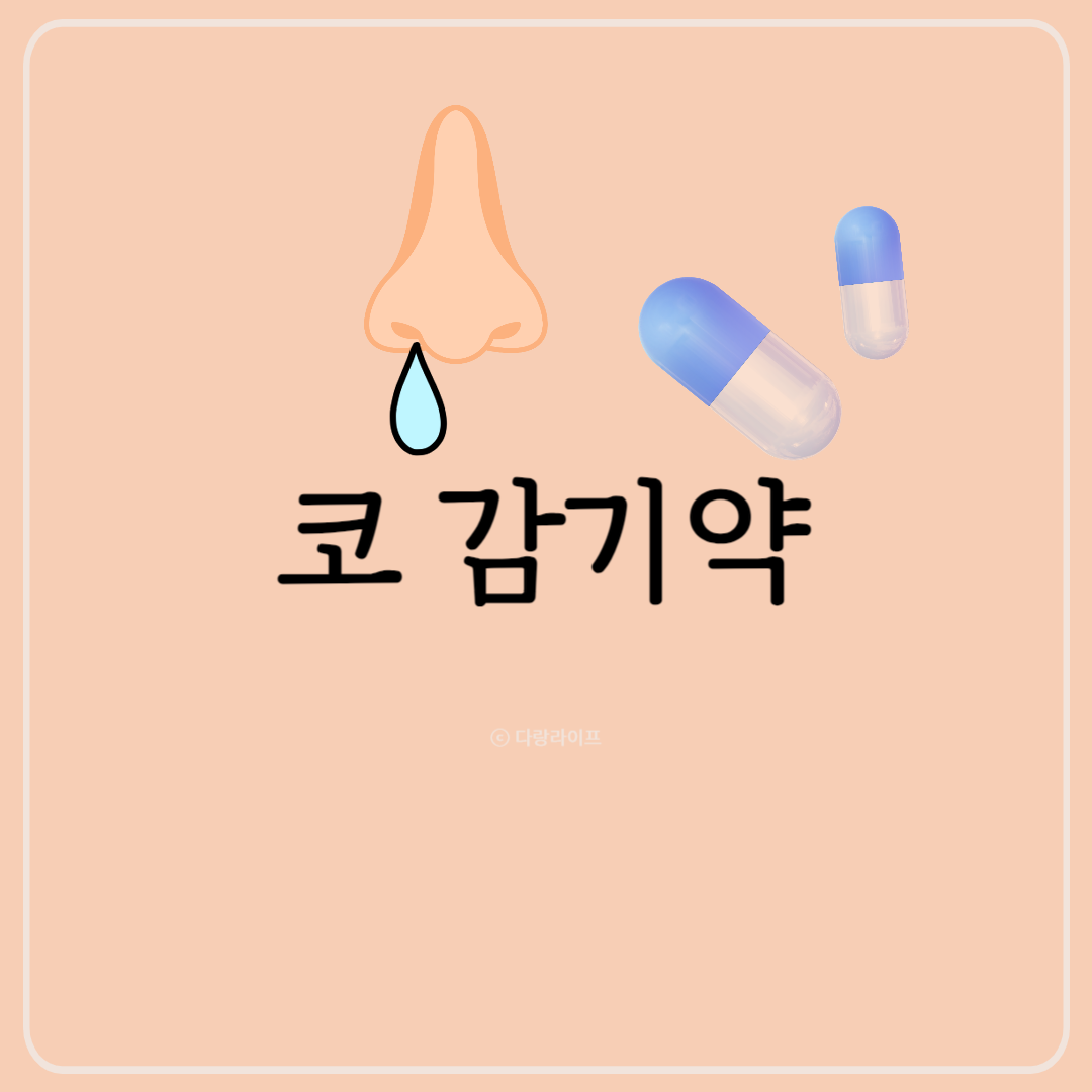 코감기약,콧물감기약의 성분과 효능, 코감기