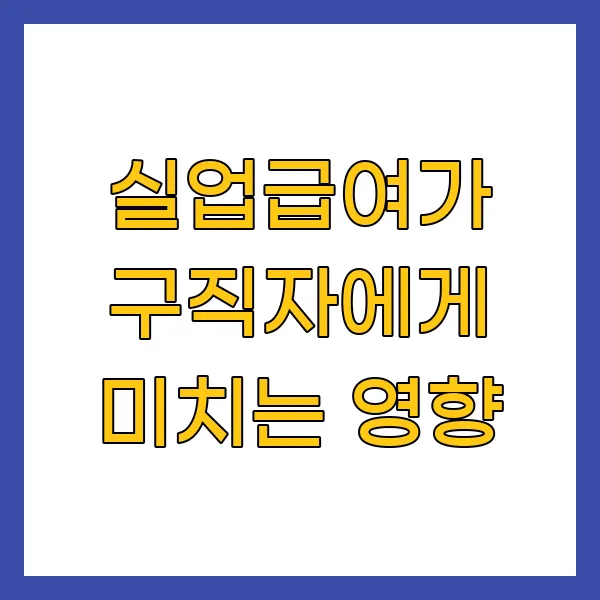 실업급여가 구직자에게 미치는 영향