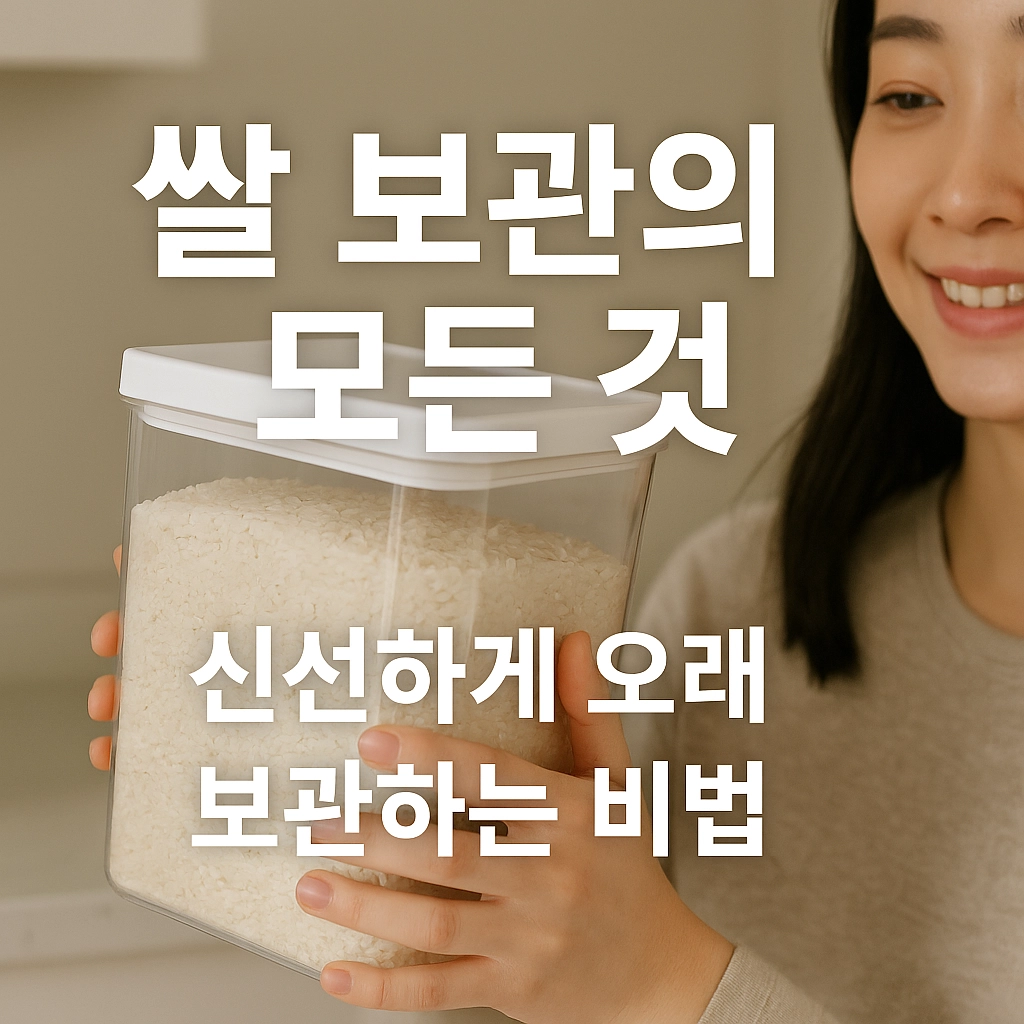 쌀 보관의 모든 것 - 신선하게 오래 보관하는 비법