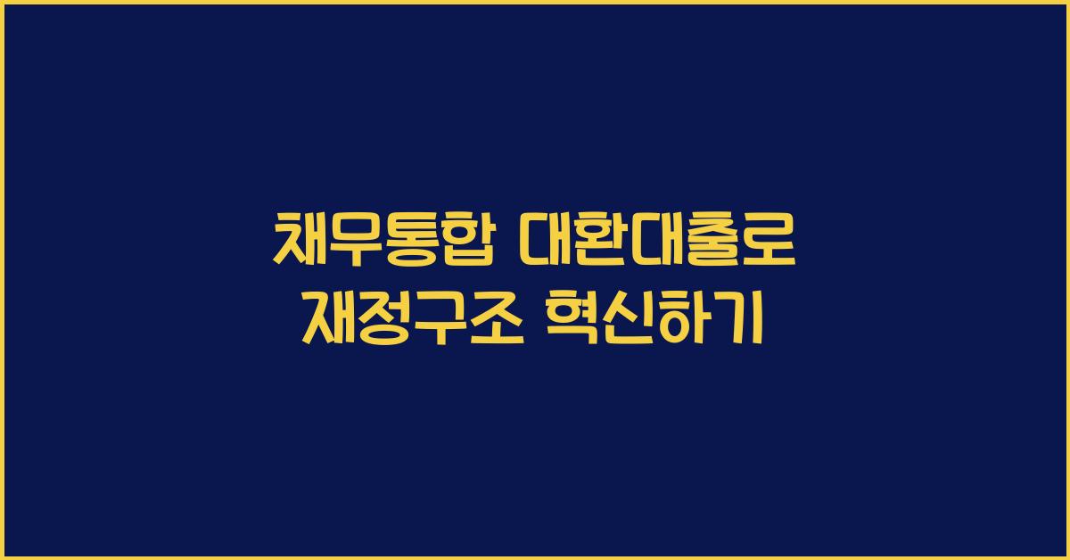 채무통합 대환대출