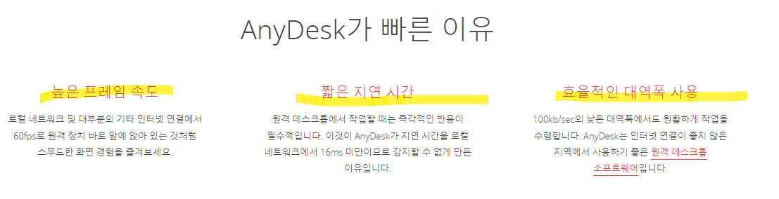 애니데스크 기능