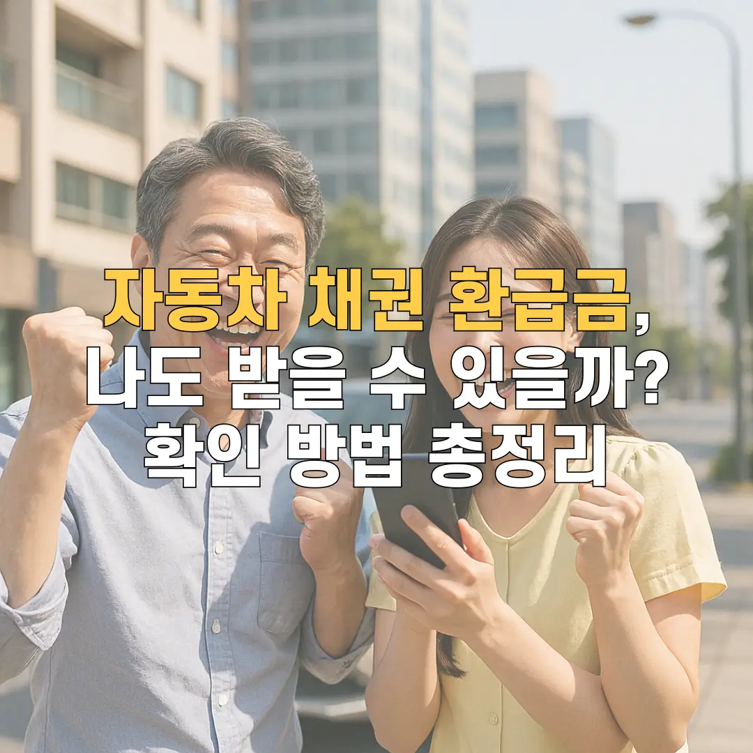 자동차 채권 환급금, 나도 받을 수 있을까? 확인 방법 총정리