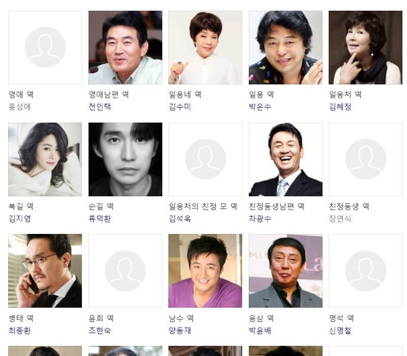 전원일기-출연진