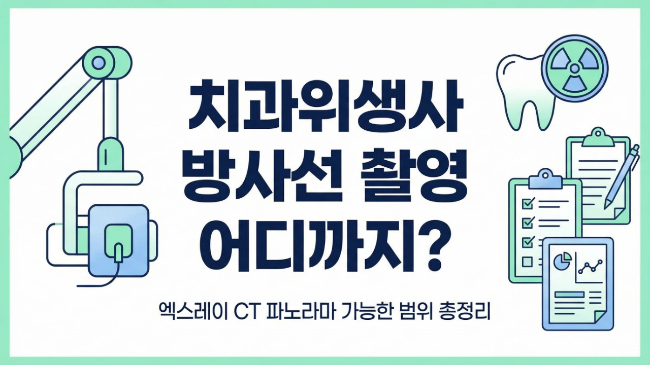 치과위생사 방사선 촬영 범위 엑스레이 CT 파노라마 대표이미지