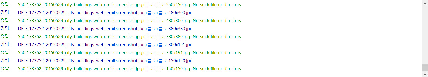 카페24 파일 삭제 실패