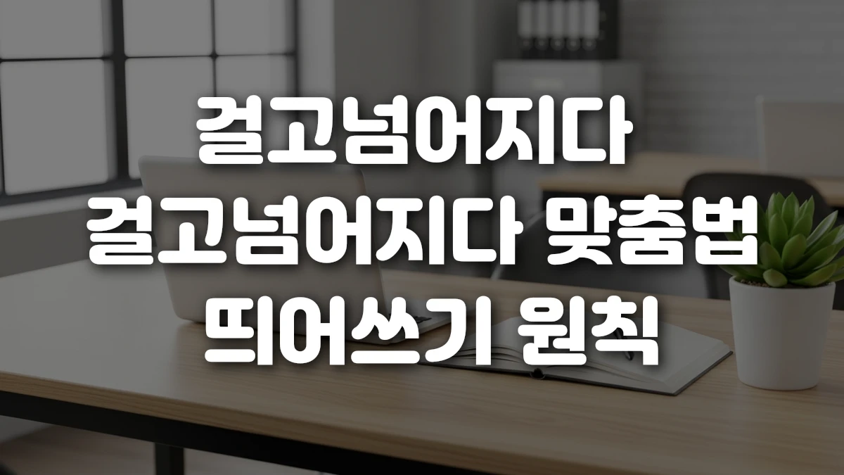걸고넘어지다 걸고넘어지다 맞춤법 띄어쓰기 원칙