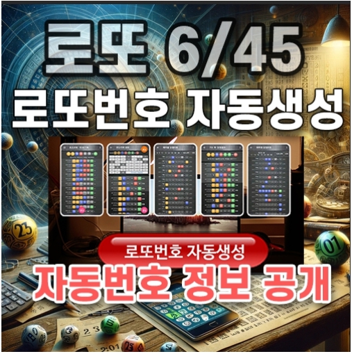 로또번호 자동생성 예상번호 당첨번호 분석 생성기