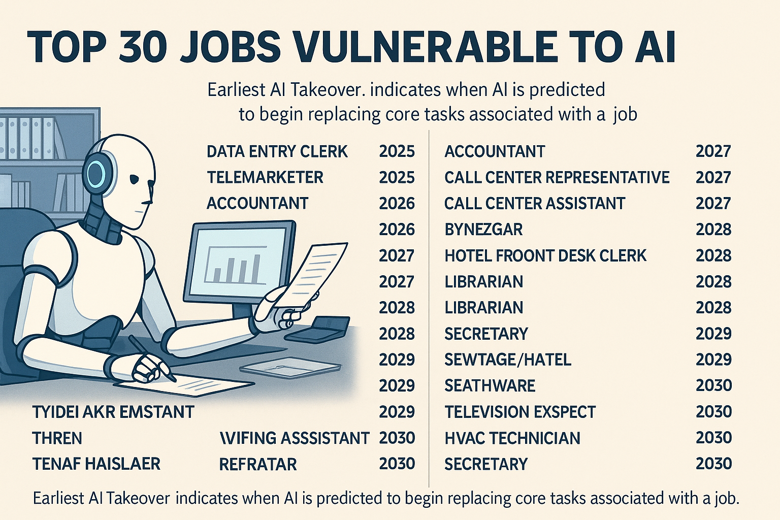 AI로 인해 위협받을 주요 직업