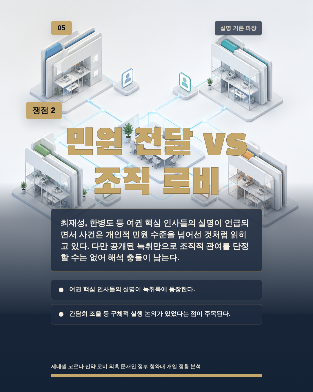 민원 전달 vs 조직 로비